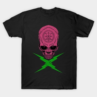 Cool Skull Vaporwave Design T-Shirt